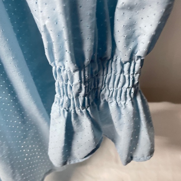 Lightweight Long sleeve top Smocked Long Sleeve Baby Blue XL - Picture 3 of 6